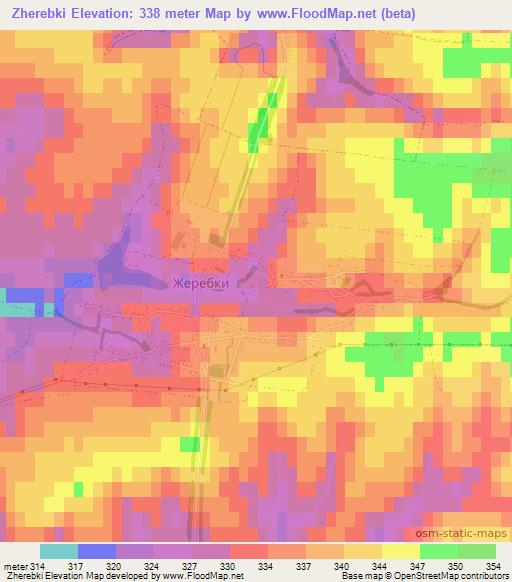 Zherebki,Ukraine Elevation Map