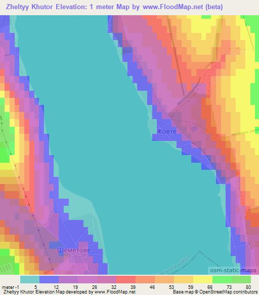 Zheltyy Khutor,Ukraine Elevation Map