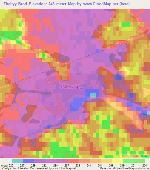 Zheltyy Brod,Ukraine Elevation Map