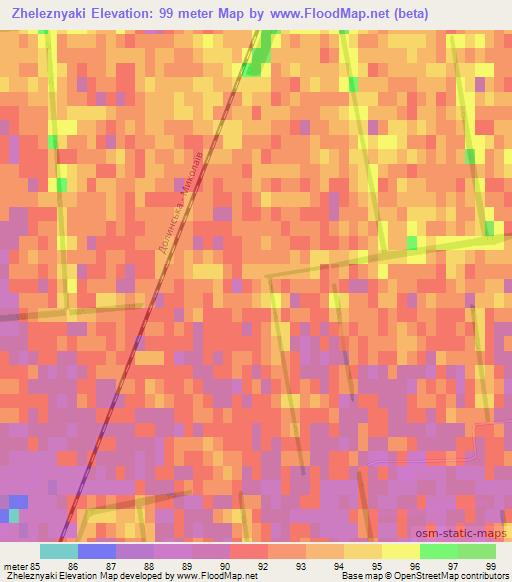 Zheleznyaki,Ukraine Elevation Map