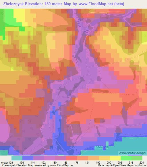 Zheleznyak,Ukraine Elevation Map