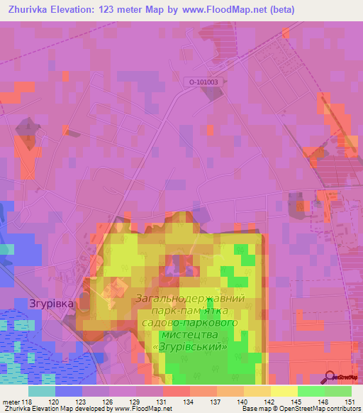 Zhurivka,Ukraine Elevation Map