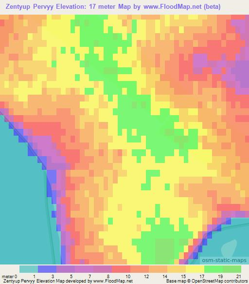 Zentyup Pervyy,Ukraine Elevation Map