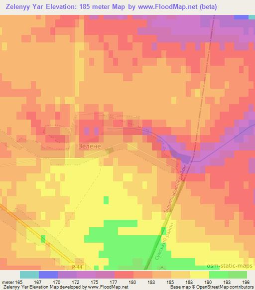 Zelenyy Yar,Ukraine Elevation Map
