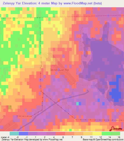 Zelenyy Yar,Ukraine Elevation Map