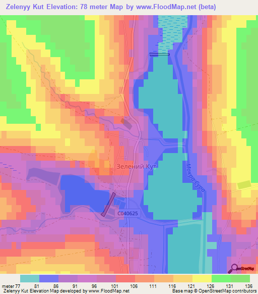 Zelenyy Kut,Ukraine Elevation Map