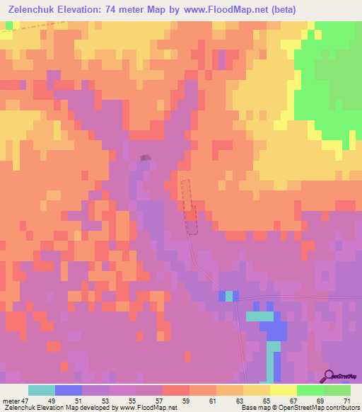 Zelenchuk,Ukraine Elevation Map
