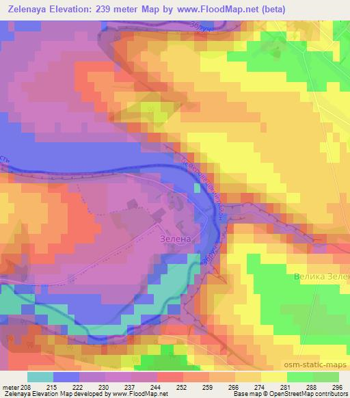 Zelenaya,Ukraine Elevation Map