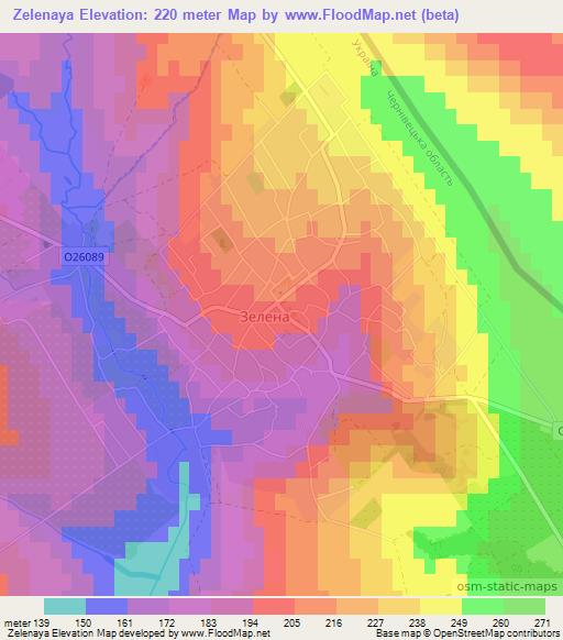 Zelenaya,Ukraine Elevation Map