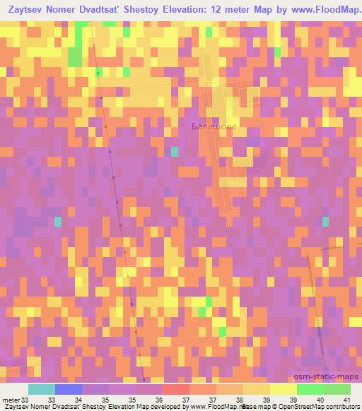 Zaytsev Nomer Dvadtsat' Shestoy,Ukraine Elevation Map