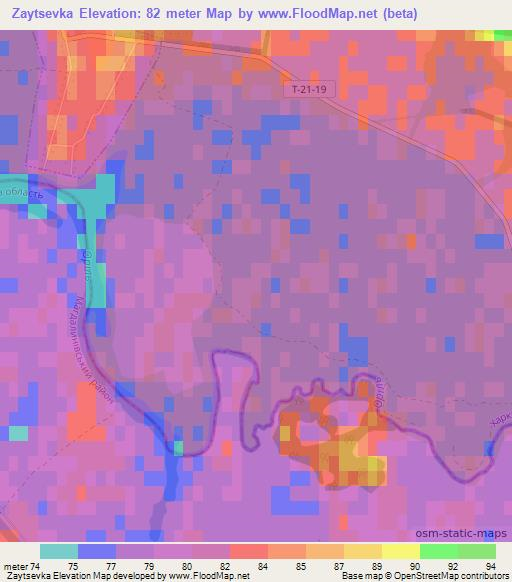 Zaytsevka,Ukraine Elevation Map
