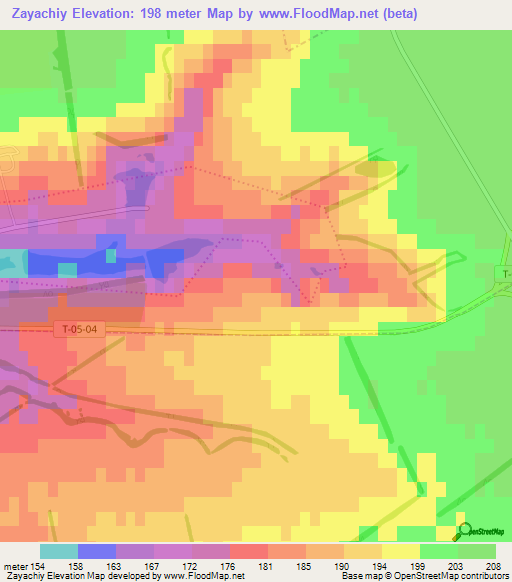Zayachiy,Ukraine Elevation Map