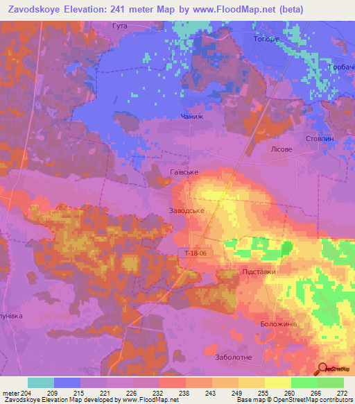 Zavodskoye,Ukraine Elevation Map
