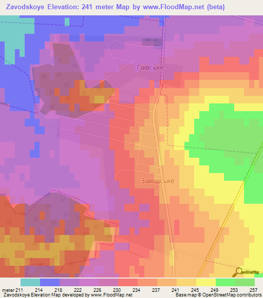 Zavodskoye,Ukraine Elevation Map