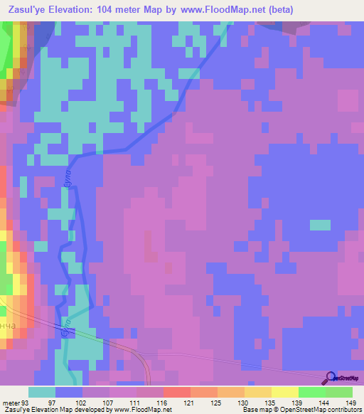Zasul'ye,Ukraine Elevation Map