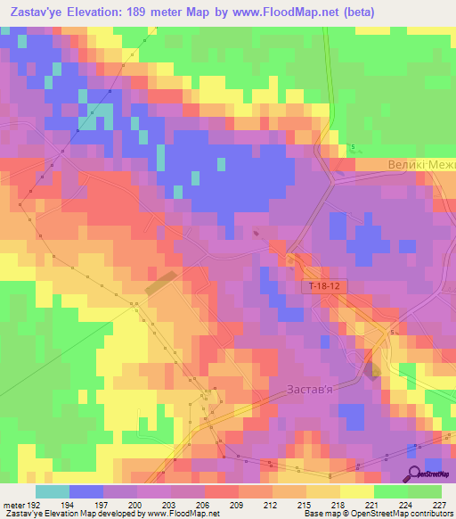 Zastav'ye,Ukraine Elevation Map