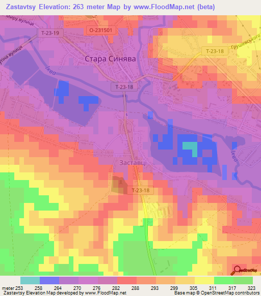 Zastavtsy,Ukraine Elevation Map