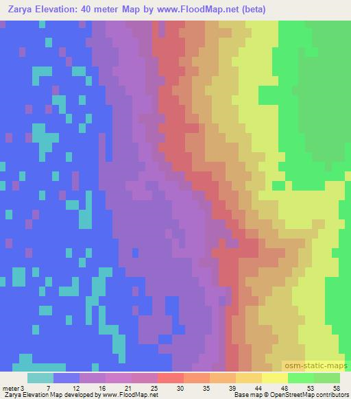 Zarya,Ukraine Elevation Map