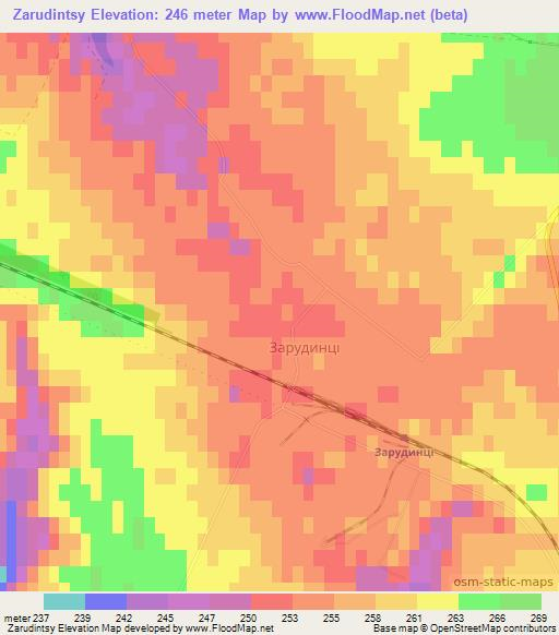 Zarudintsy,Ukraine Elevation Map