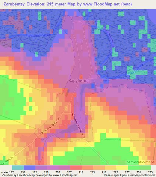 Zarubentsy,Ukraine Elevation Map