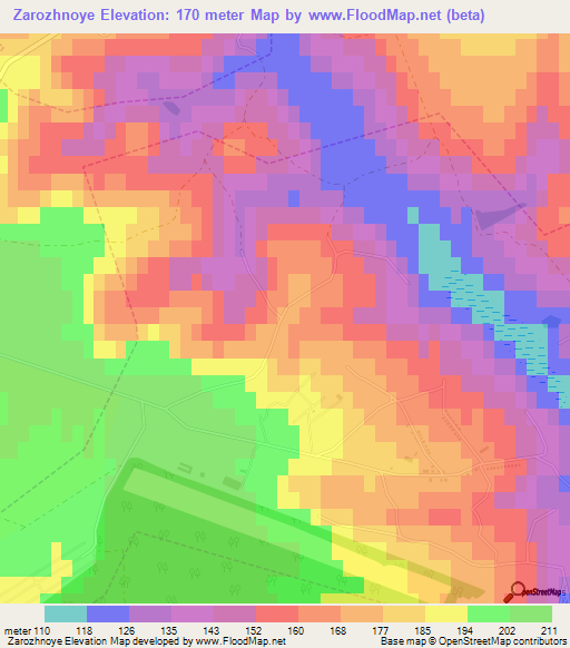 Zarozhnoye,Ukraine Elevation Map