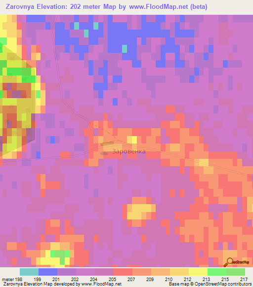 Zarovnya,Ukraine Elevation Map