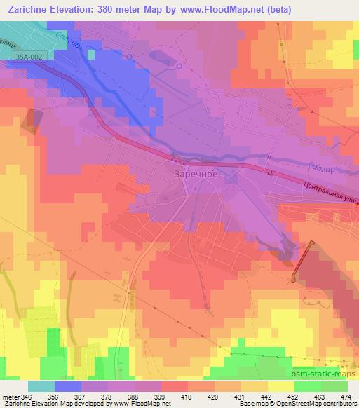 Zarichne,Ukraine Elevation Map
