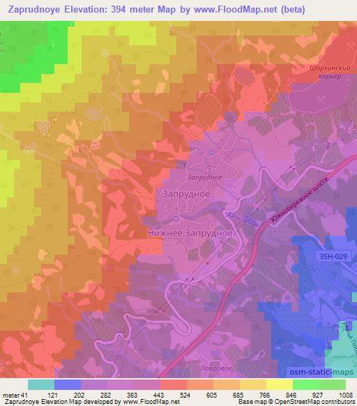 Zaprudnoye,Ukraine Elevation Map