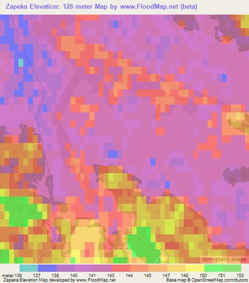 Zapeka,Ukraine Elevation Map