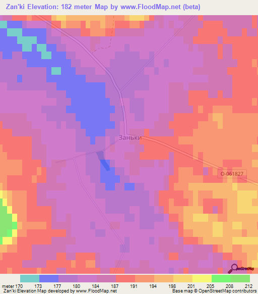 Zan'ki,Ukraine Elevation Map