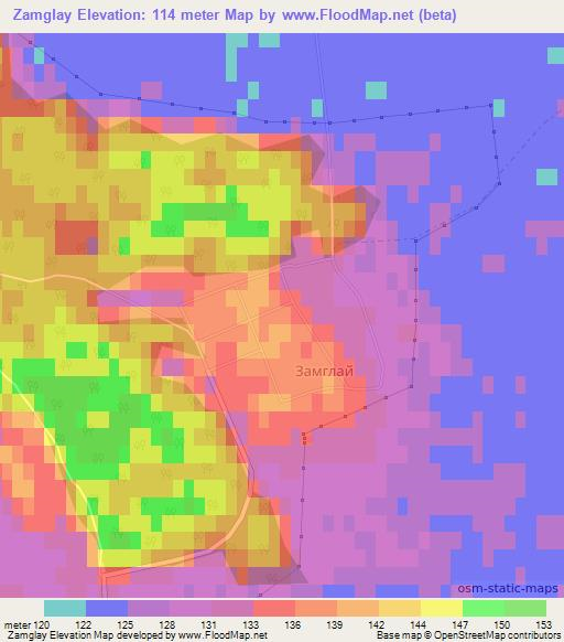 Zamglay,Ukraine Elevation Map