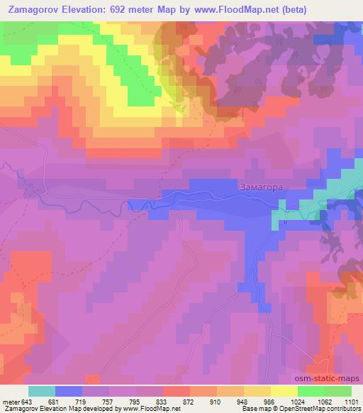 Zamagorov,Ukraine Elevation Map