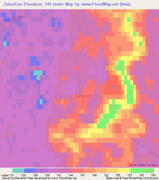 Zaluzh'ye,Ukraine Elevation Map