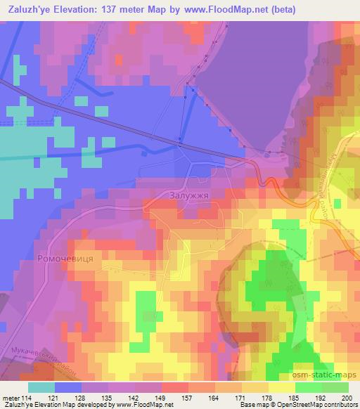 Zaluzh'ye,Ukraine Elevation Map