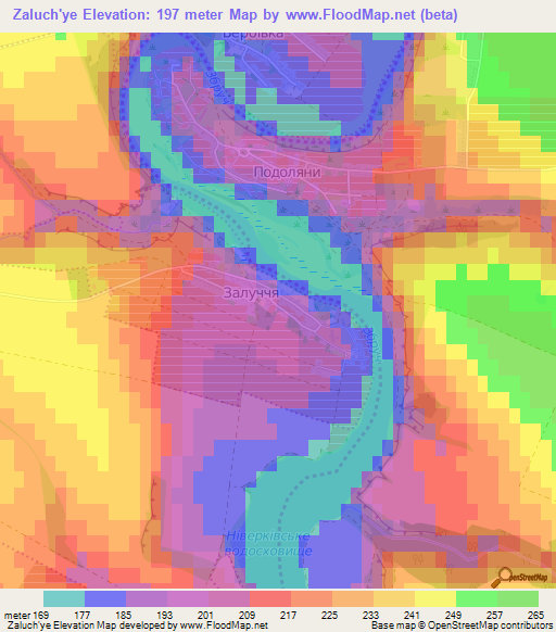 Zaluch'ye,Ukraine Elevation Map