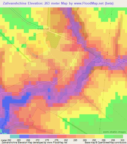 Zalivanshchina,Ukraine Elevation Map