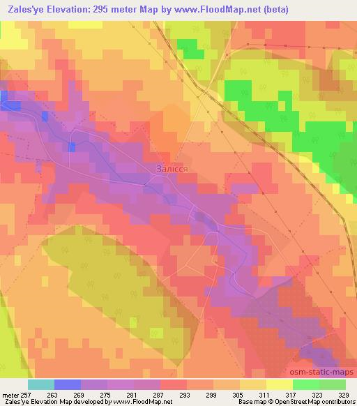 Zales'ye,Ukraine Elevation Map