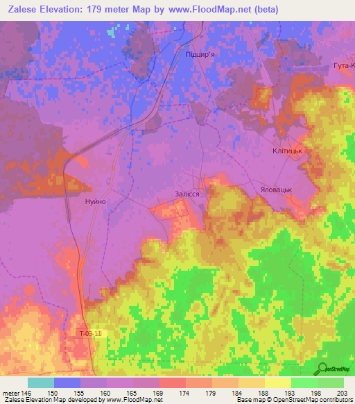 Zalese,Ukraine Elevation Map