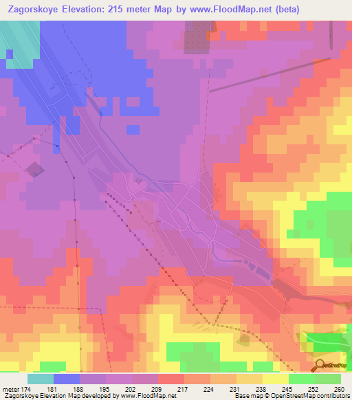 Zagorskoye,Ukraine Elevation Map