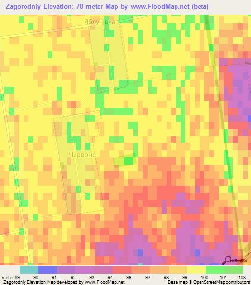 Zagorodniy,Ukraine Elevation Map