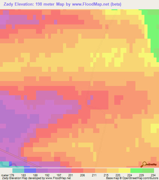 Zady,Ukraine Elevation Map
