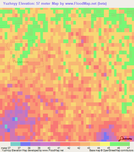 Yuzhnyy,Ukraine Elevation Map