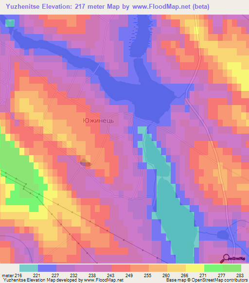 Yuzhenitse,Ukraine Elevation Map