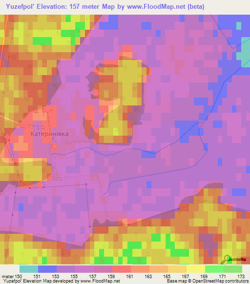 Yuzefpol',Ukraine Elevation Map