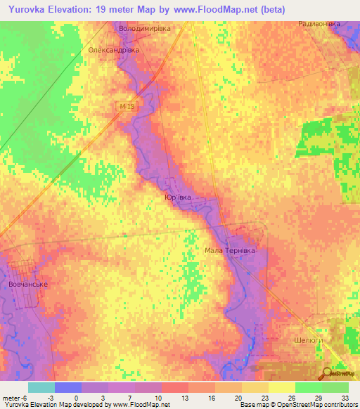 Yurovka,Ukraine Elevation Map