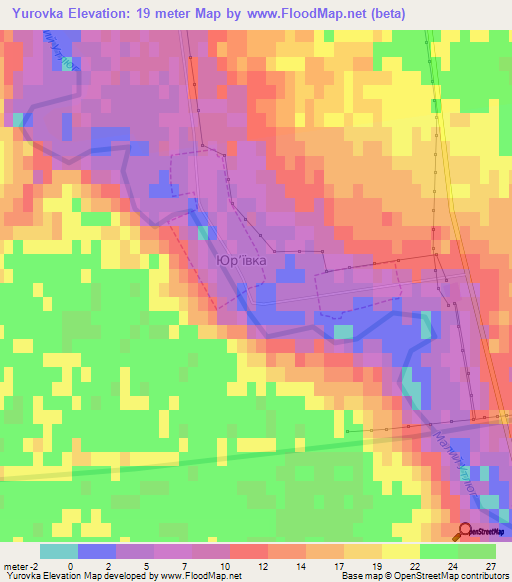 Yurovka,Ukraine Elevation Map