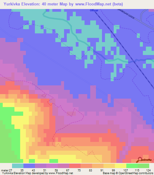 Yurkivka,Ukraine Elevation Map
