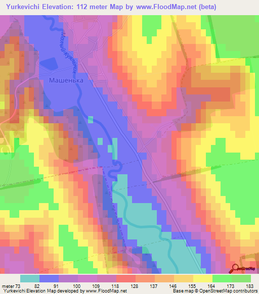 Yurkevichi,Ukraine Elevation Map