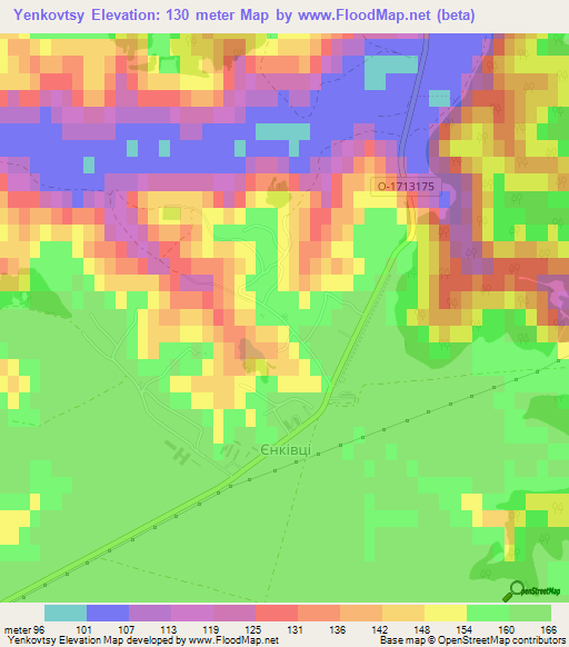 Yenkovtsy,Ukraine Elevation Map