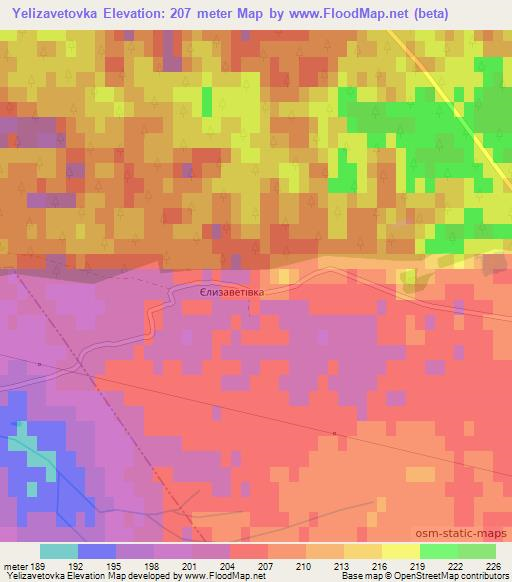 Yelizavetovka,Ukraine Elevation Map